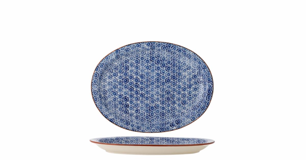 Karine Serving Plate, Blue, Stoneware